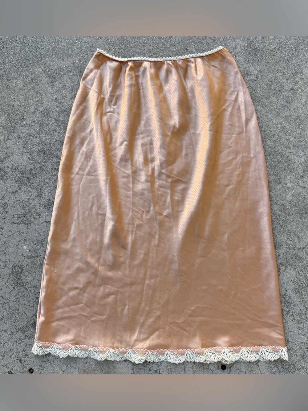 Vintage 90s silk blend slip skirt Micro Dot Midi Skirt